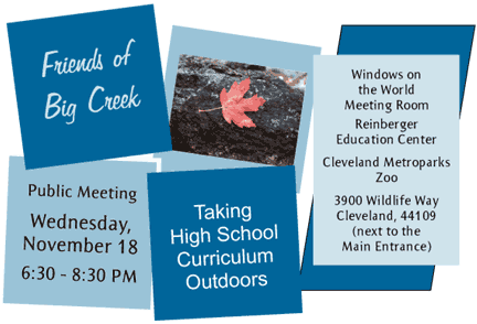 Public Meeting: Taking High School Curriculum Outdoors 11/18 6:30pm