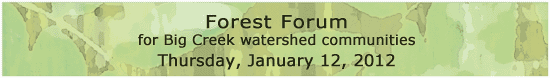 Forest Forum for Big Creek communities