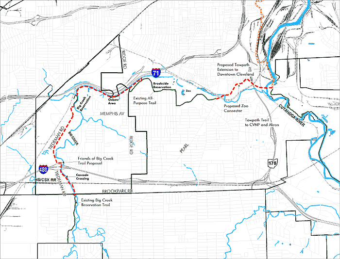 Conceptual plan for proposed trail